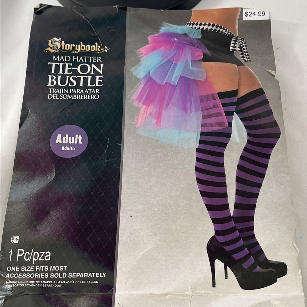 Storybook Mad Hatter Tie-On Bustle